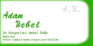 adam webel business card